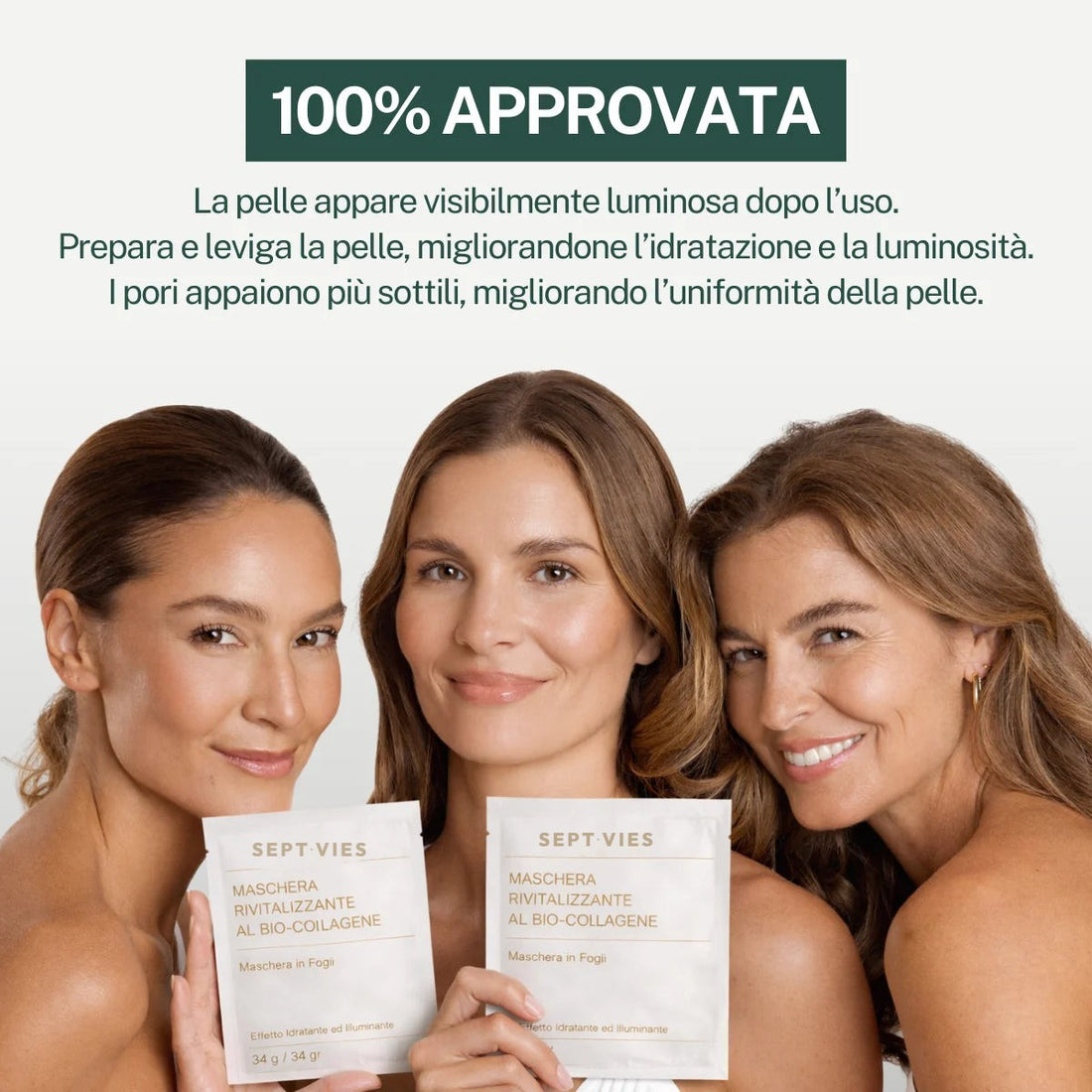 100% approvata: pelle più luminosa dopo l'uso