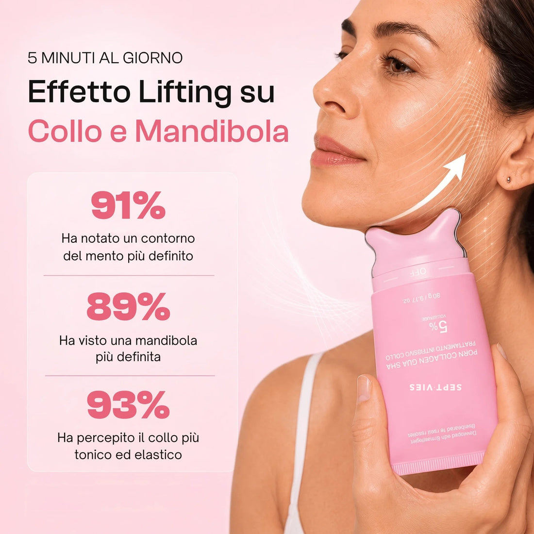 Effetto lifting su collo e mandibola