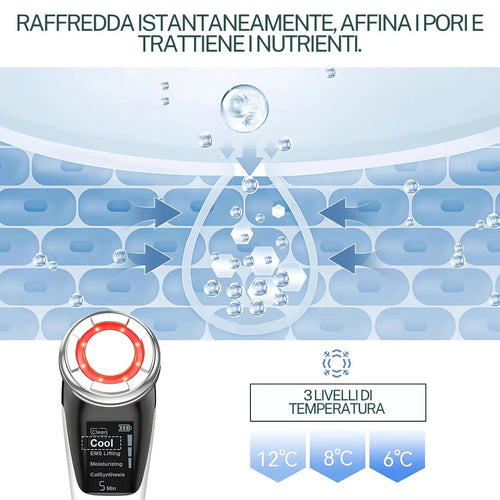 Modalità Cool: raffredda, affina i pori e trattiene i nutrienti