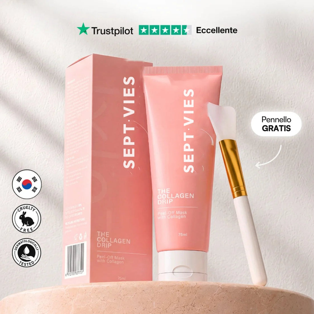 Maschera al Collagene SEPT VIES con pennello